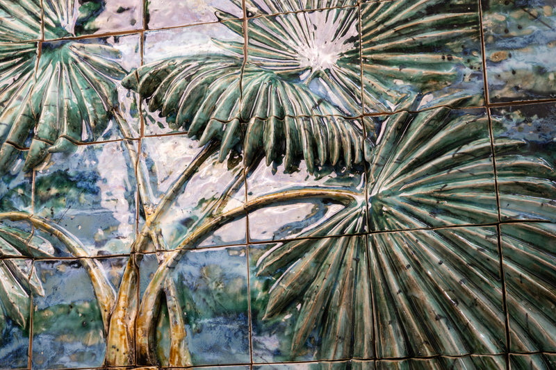 Palm Tree Relief Mural - RSSM6L