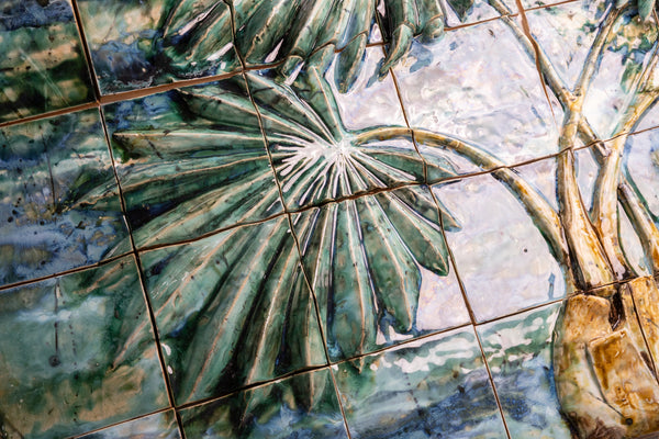 Palm Tree Relief Mural - RSSM6L