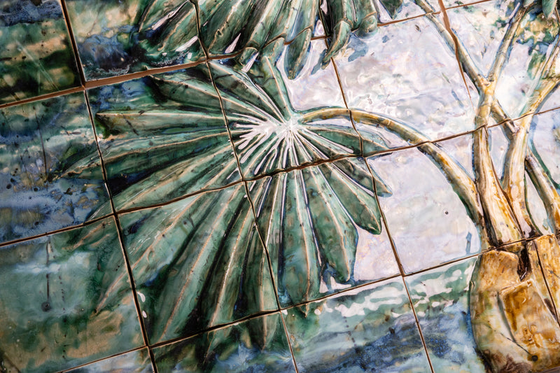Palm Tree Relief Mural - RSSM6L