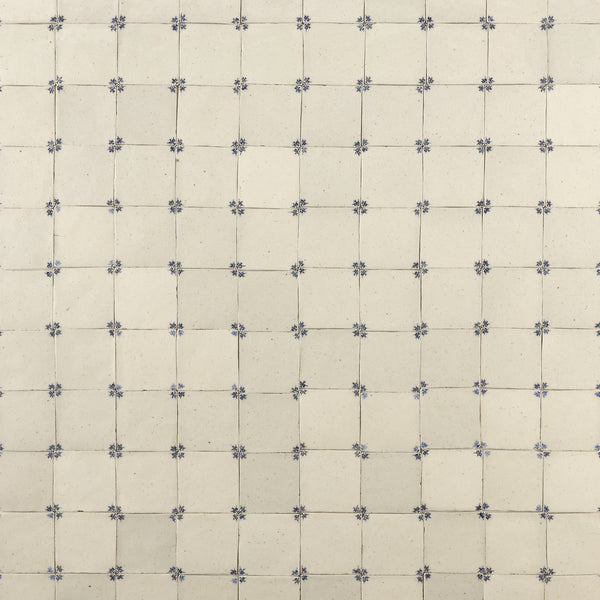 Painted Corners Blue & White Square Tiles - S6CAK8-WS