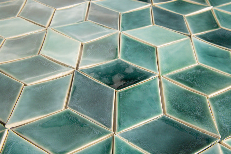 Green Blend Diamond Tiles SBBVRN