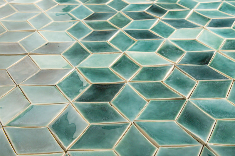 Green Blend Diamond Tiles SBBVRN