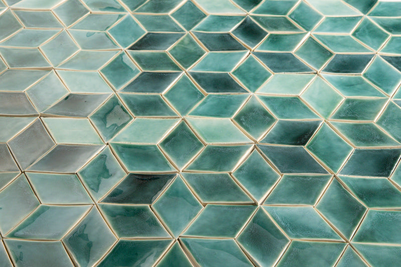 Green Blend Diamond Tiles SBBVRN