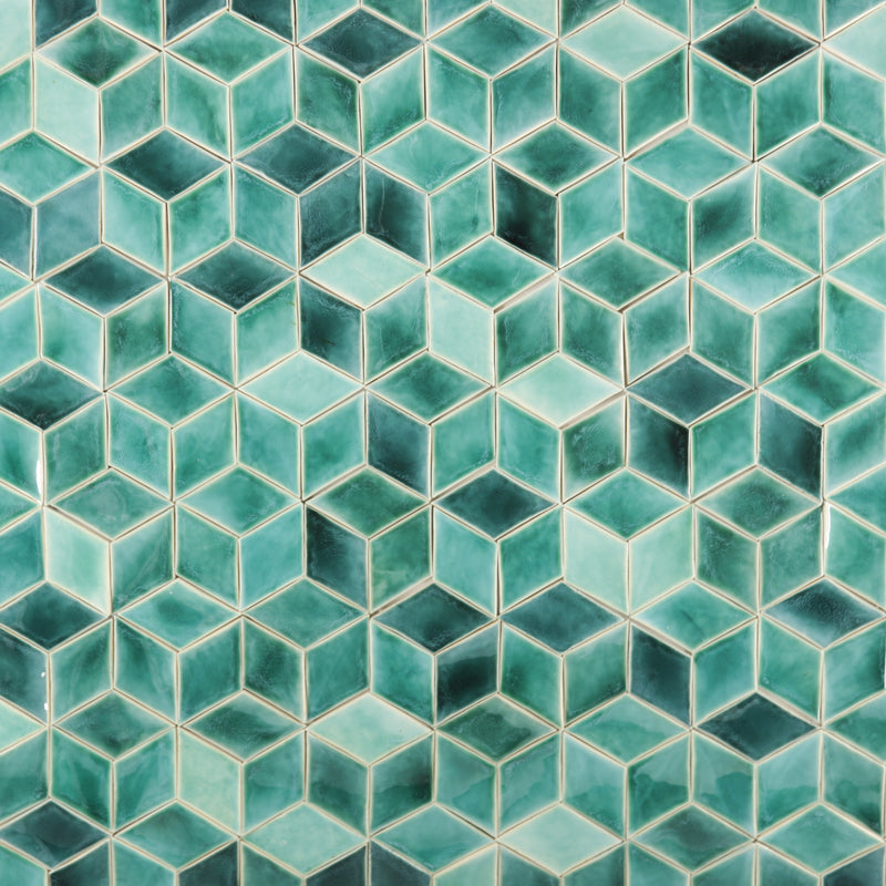 Green Blend Diamond Tiles SBBVRN