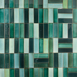 Rectangular Green & Aqua Tiles SMNEC2