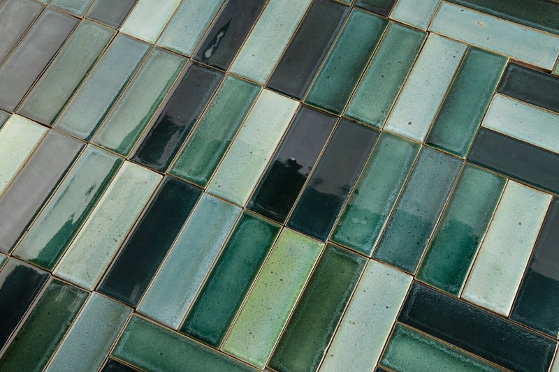 Rectangular Green & Aqua Tiles SMNEC2