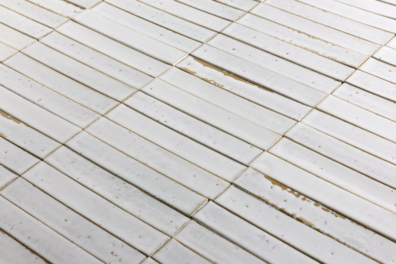 White & Tan Rectangular Tiles - TOSH15-WS