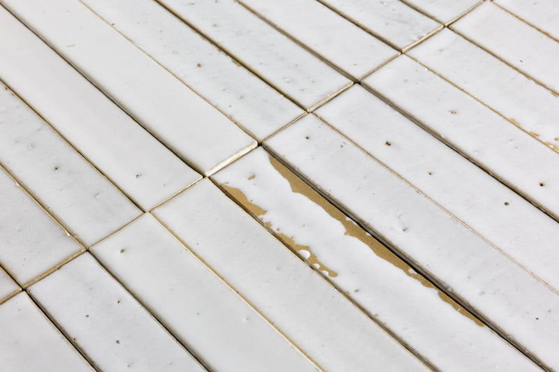 White & Tan Rectangular Tiles - TOSH15-WS