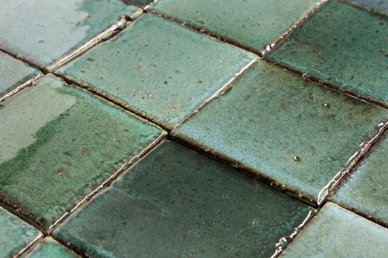 Blue & Aqua Blend on Chunky Square Tiles - U1FISX-WS