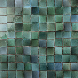 Blue & Aqua Blend on Chunky Square Tiles - U1FISX-WS
