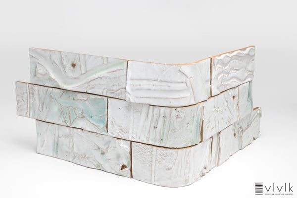 White and Aqua Soft Corner Terminations - UCWUKX9