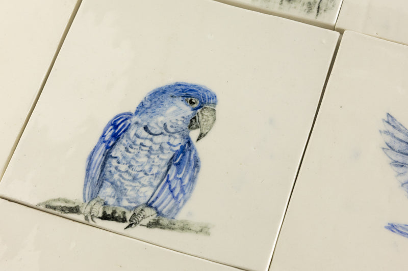 Hand Painted Blue Birds - UNWG64