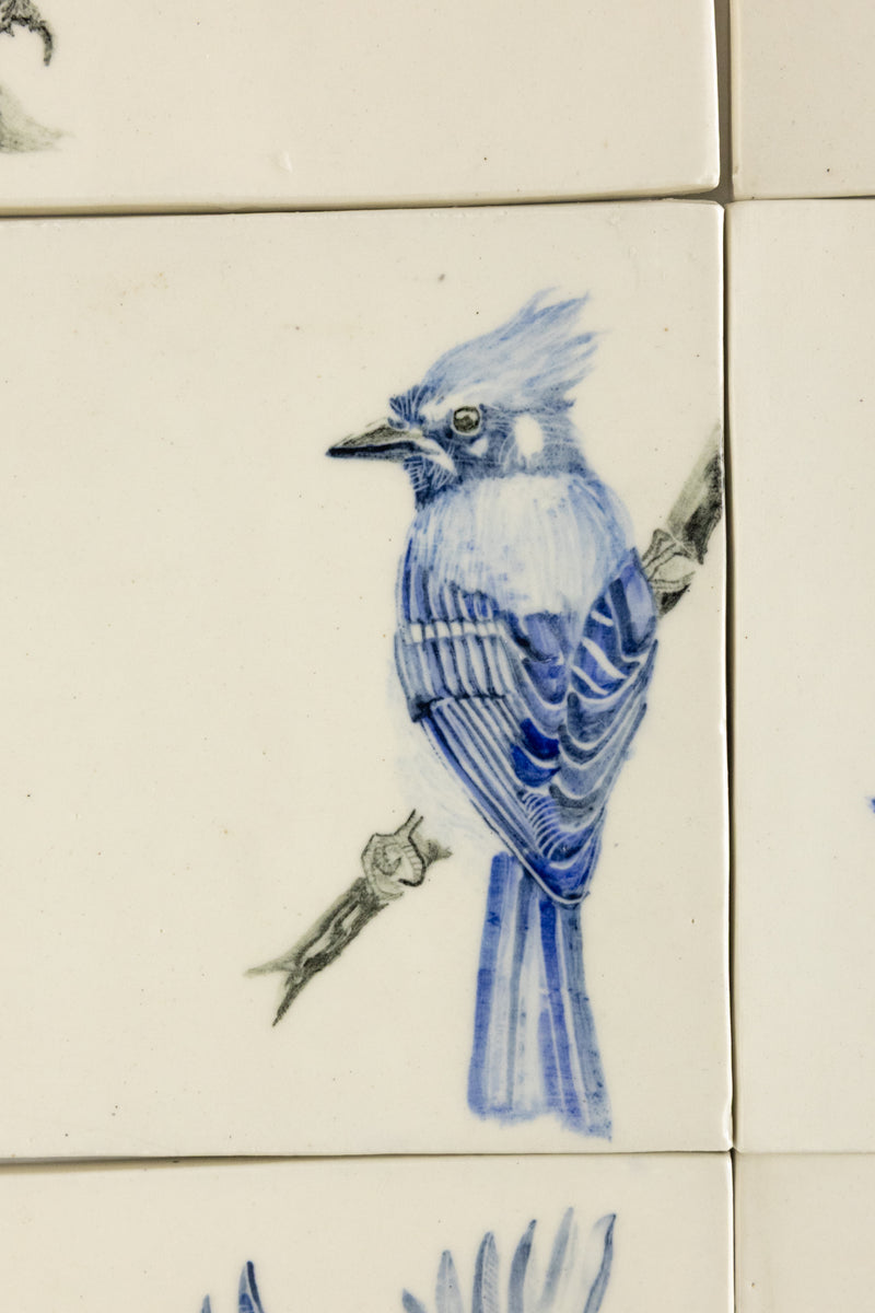 Hand Painted Blue Birds - UNWG64