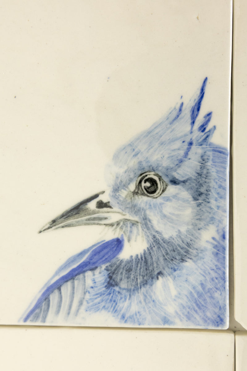 Hand Painted Blue Birds - UNWG64