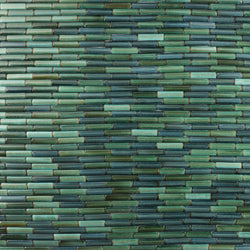 Glossy Fluted Green Rectangular Tiles - VAXAP9