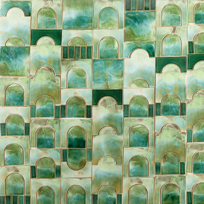 Arch Composite in Green Blended Tiles - VBQRHR_2B