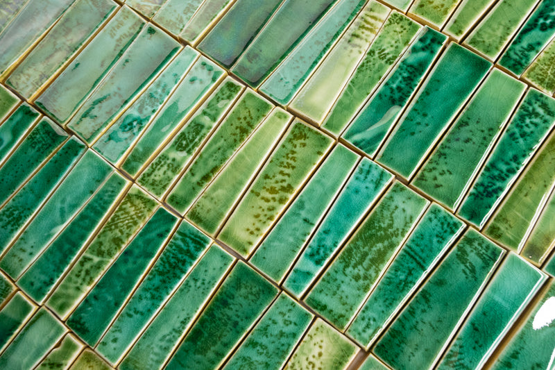 Rich Green Trapezoid Tiles VHHJKG