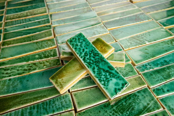 Rich Green Trapezoid Tiles VHHJKG