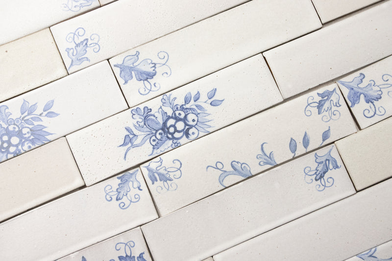 Rectangular White & Blue Delft Tiles VPFMQR_21C