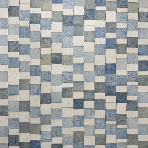 Pale Blue & White Tiles - WBS6MR-WS