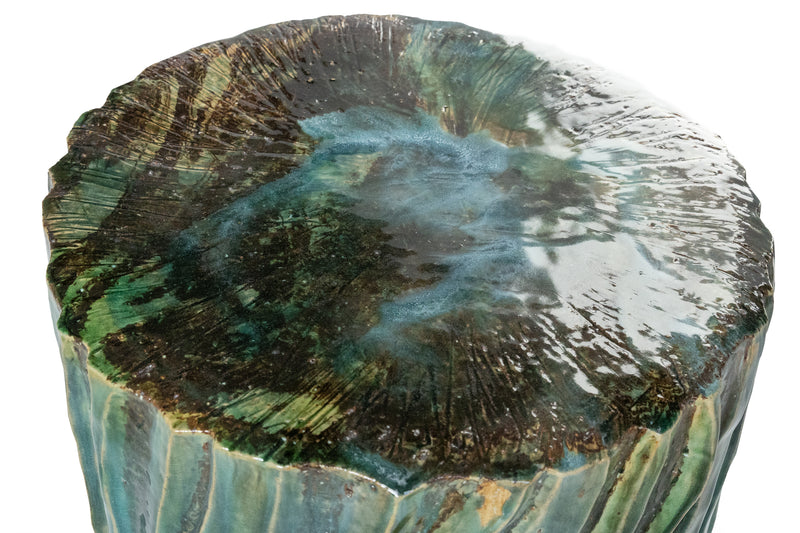 Green Tree Inspired Ceramic Side Table 385mm - WEUBET