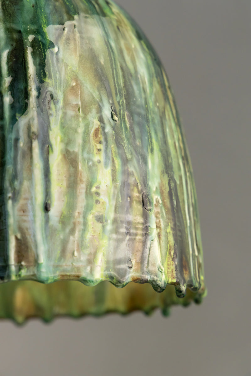 Green Ceramic Pendant Light - WQVPXC