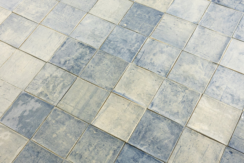 Washed Pale Blue Tiles - WVDQQL-EX