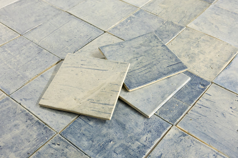 Washed Pale Blue Tiles - WVDQQL-EX