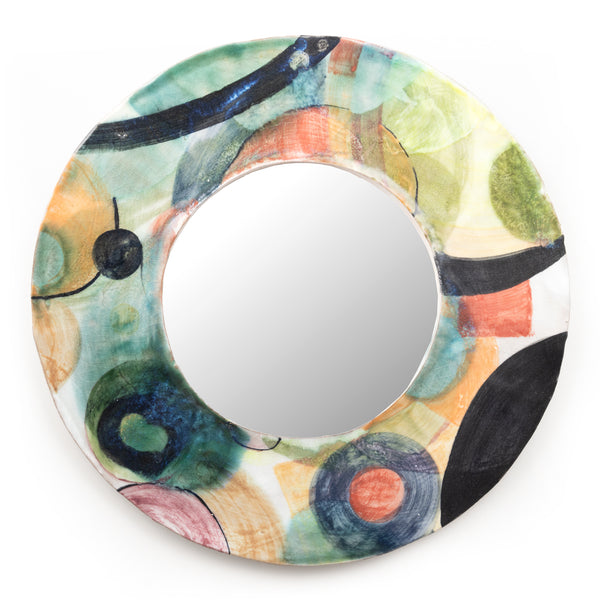 Small Multicolour Ceramic Mirror - WXNFWF