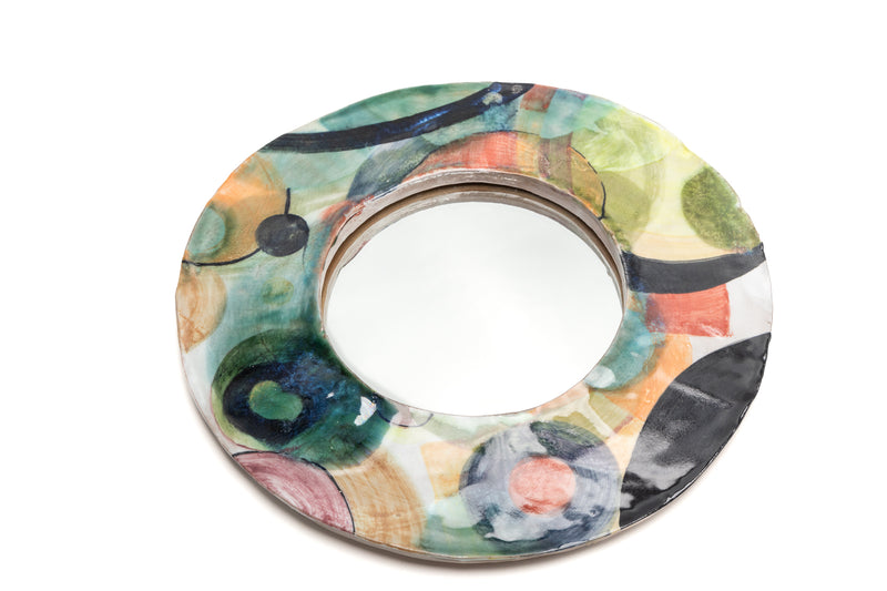 Small Multicolour Ceramic Mirror - WXNFWF