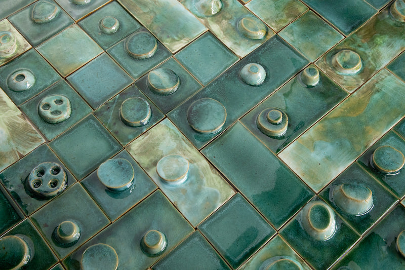 Green Hand- Sculpted 3D Tiles XWYTJW