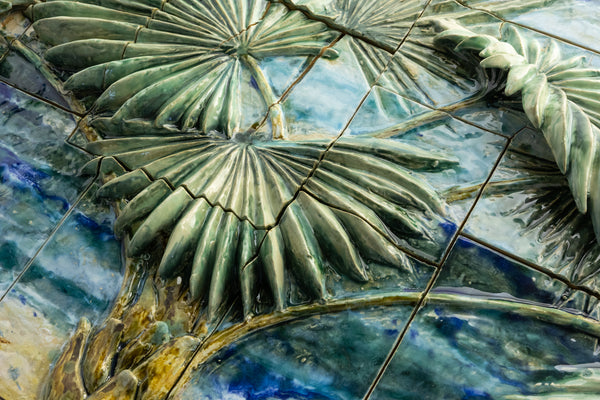Palm Tree Relief Mural - ZMFGSZ-WS