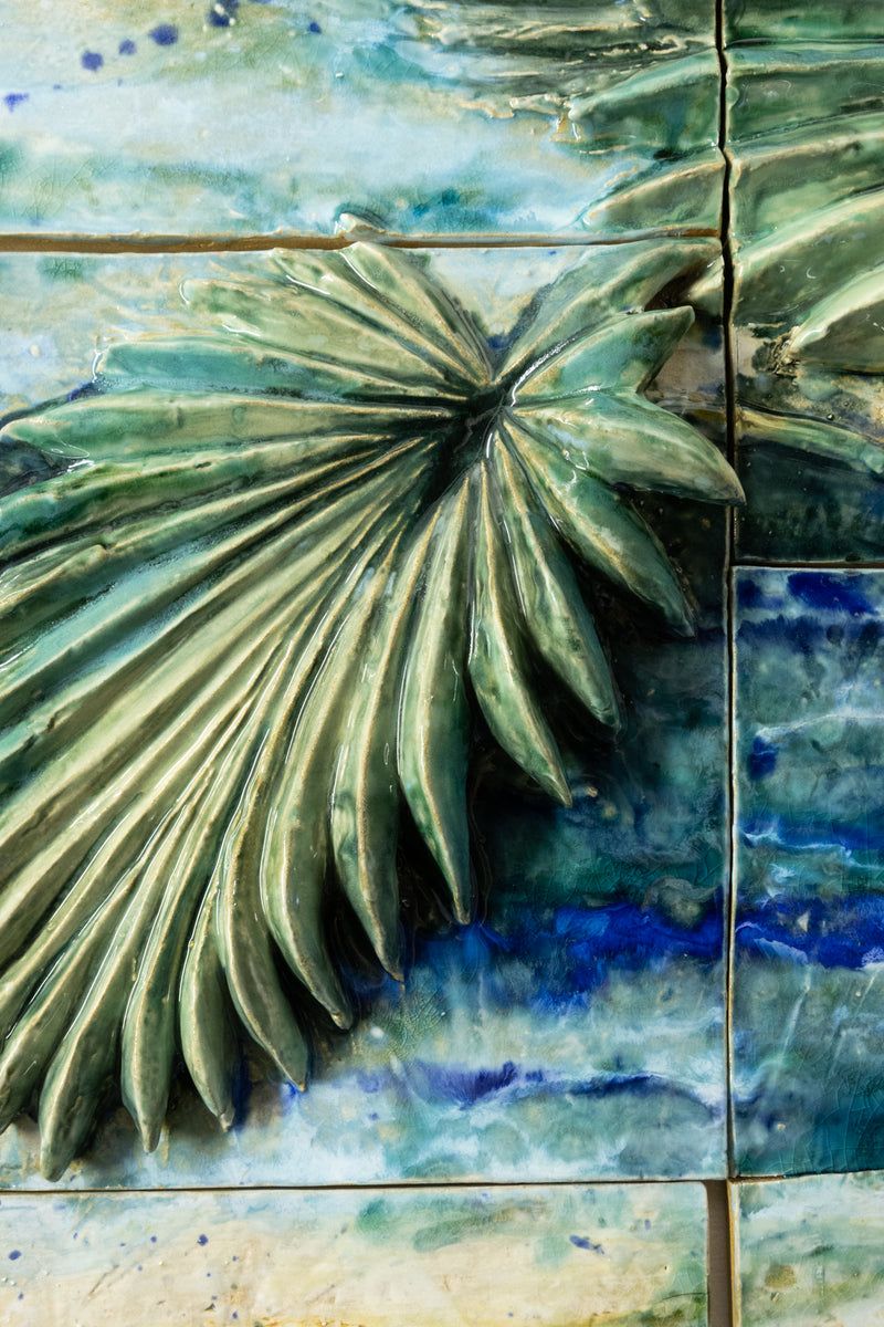 Palm Tree Relief Mural - ZMFGSZ-WS