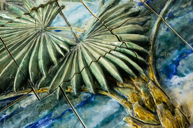 Palm Tree Relief Mural - ZMFGSZ-WS