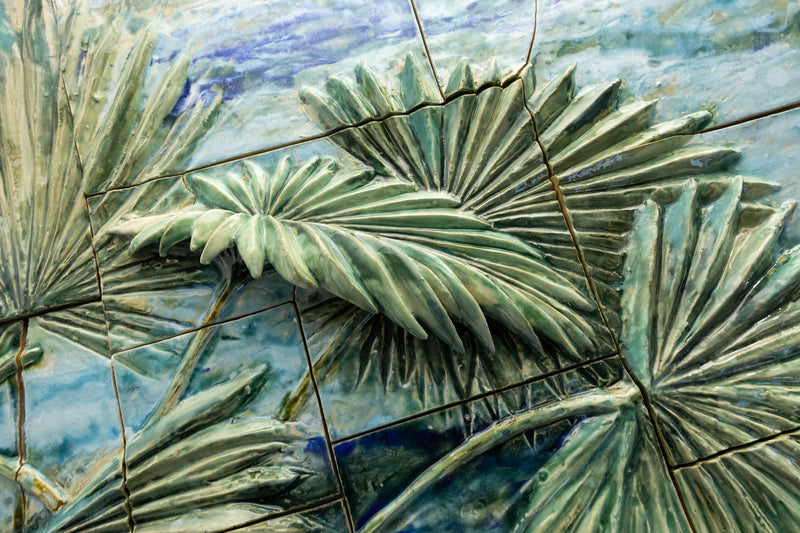 Palm Tree Relief Mural - ZMFGSZ-WS