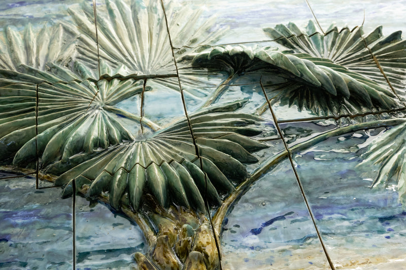 Palm Tree Relief Mural - ZMFGSZ-WS
