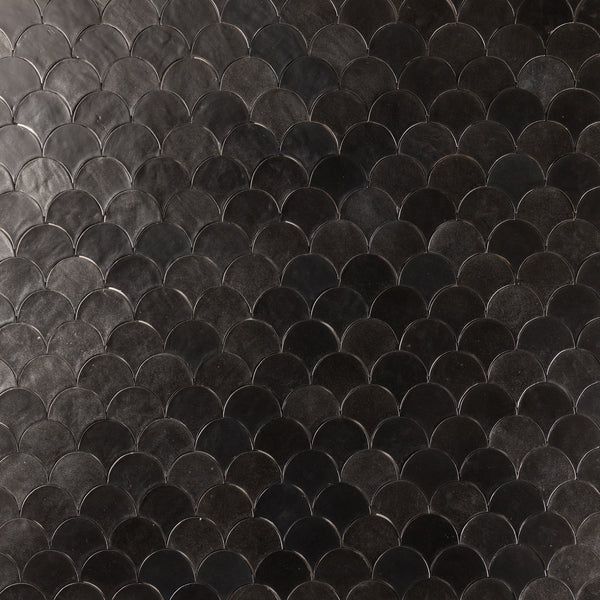 Black Fish Scales Tiles ZNS252 4C