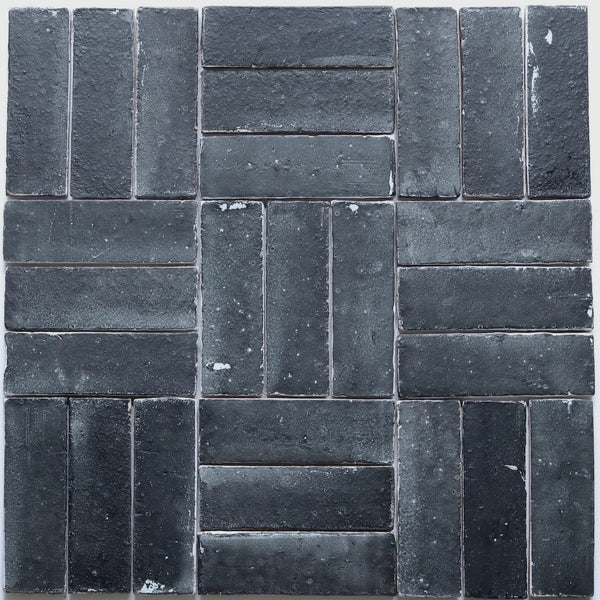 Pascalli Rectangular Tile Black Satin Matt 195x65