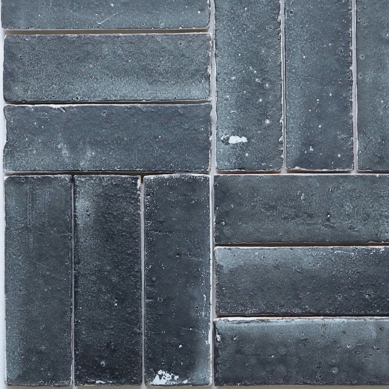 Pascalli Rectangular Tile Black Satin Matt 195x65