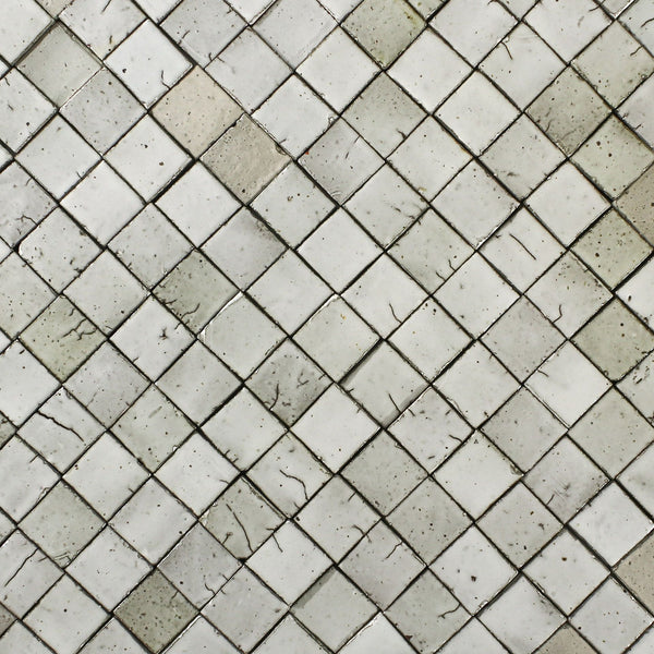 Chunky Square Tile Glazed White 33SPEN 11C