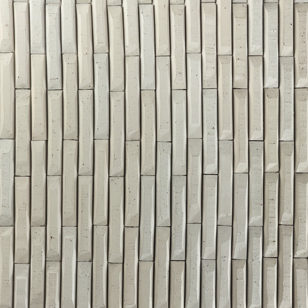 Fluted Faceted Top Tile Warm White 3HC55L