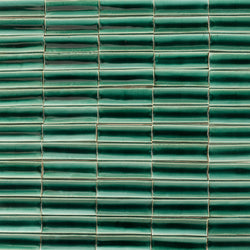 Rectangular Glassy Green Concave Tile 4XSFSY
