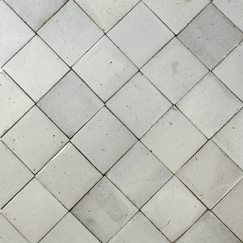 Square Chunky Tile Matt White 5S2L8D 4C