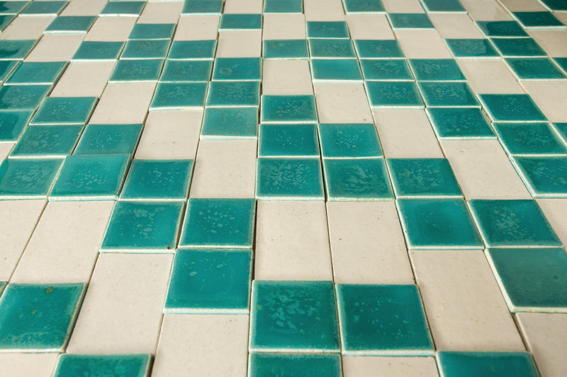 Green & Cream Mosaic Tiles 763L9R 2B
