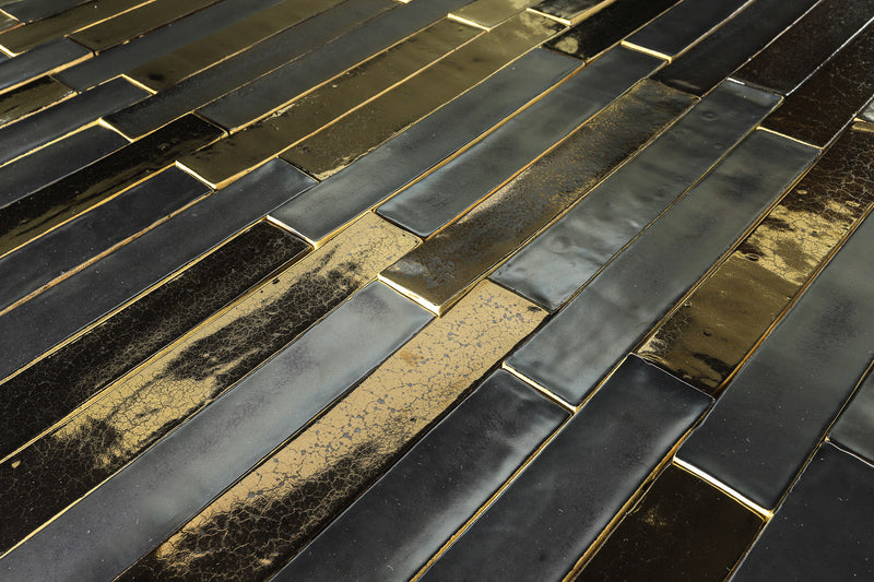 Rectangular Tile Metallic bronze matt and gloss 78NZSF