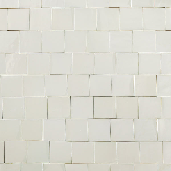 White Glazed Handmade Tile 7D29P3 6B