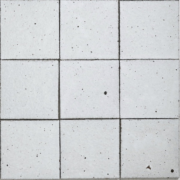 Square Chunky Tile Matt White Glaze 130x130