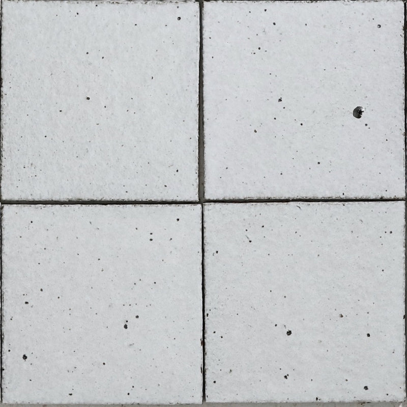 Square Chunky Tile Matt White Glaze 130x130