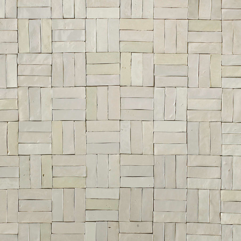 Rectangular marbled Klompie Tile Warm Grey Glaze 97UB3E 1B