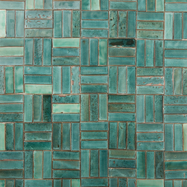 Green Gloss Hand-Made Tile 9QFDNT 7A